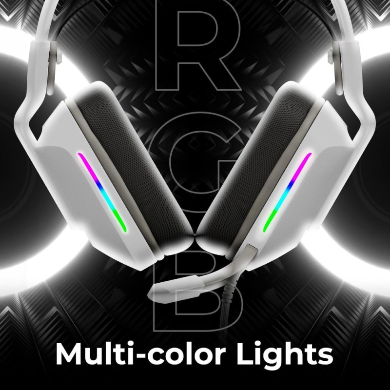 ZEBRONICS Gaming Headphone ZEB-HAVOC 50mm Drivers Dolby Atmos White