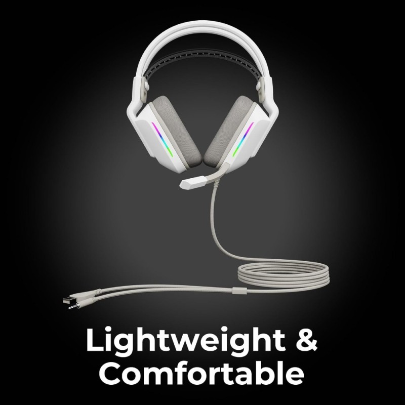 ZEBRONICS Gaming Headphone ZEB-HAVOC 50mm Drivers Dolby Atmos White