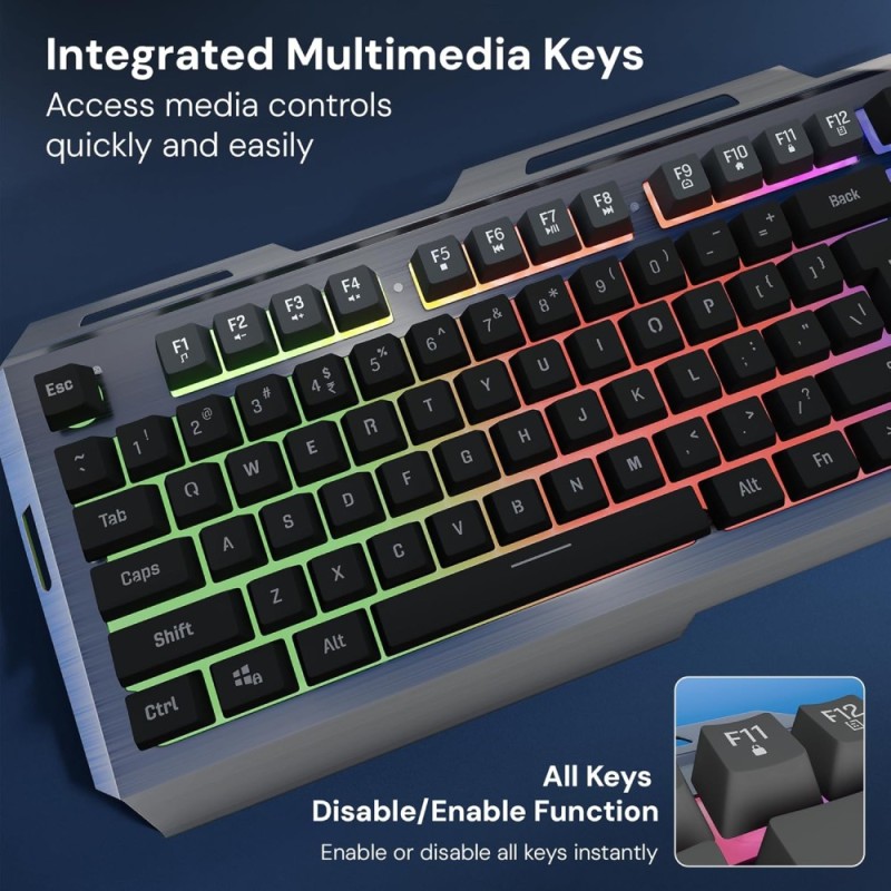 Zebronics Gaming Keyboard and Mouse Combo 8906108613482 Wired USB Black