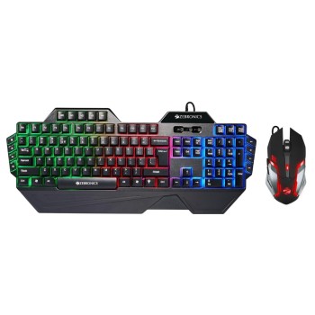 ZEBRONICS Gaming Keyboard & Mouse Combo ZEB-OPTIMUS 117 Keys Multicolor LED Black