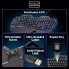 ZEBRONICS Gaming Keyboard & Mouse Combo ZEB-OPTIMUS 117 Keys Multicolor LED Black