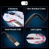 ZEBRONICS Gaming Keyboard & Mouse Combo ZEB-OPTIMUS White 3600 DPI Multicolor LED