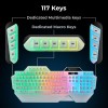 ZEBRONICS Gaming Keyboard & Mouse Combo ZEB-OPTIMUS White 3600 DPI Multicolor LED