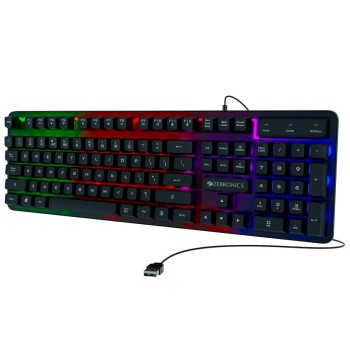 ZEBRONICS Gaming Keyboard ZEB-TRANSFORMER K1 104 Keys Black