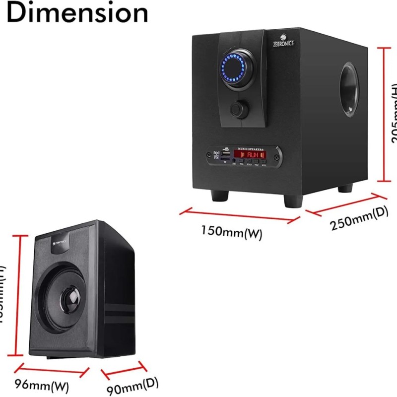 ZEBRONICS Home Theatre Zeb BT2717RUCF 4.1 Channel 55 W Black