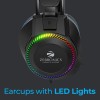 ZEBRONICS Jet Wired Gaming On Ear Headphone ZEB-JET 40mm Drivers LED Light Black + Blue