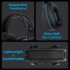 ZEBRONICS Jet Wired Gaming On Ear Headphone ZEB-JET 40mm Drivers LED Light Black + Blue