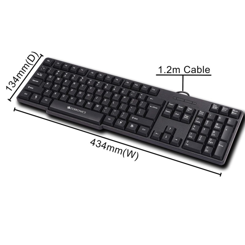 Zebronics Keyboard & Mouse Combo ZEB-JUDWAA 750 104-Key Black