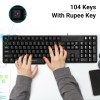 Zebronics Keyboard & Mouse Combo ZEB-JUDWAA 750 104-Key Black