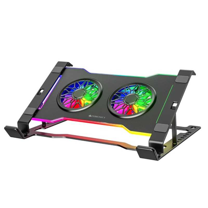 Zebronics Laptop Stand ZEB-NS5000 Dual Fan Adjustable Black
