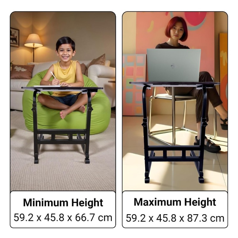 ZEBRONICS Laptop Table ZEB-DOW Y1 Adjustable Height Black