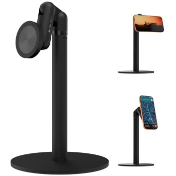 ZEBRONICS Magnetic Mobile Stand ZEB 360° Rotation Height Adjustable Black