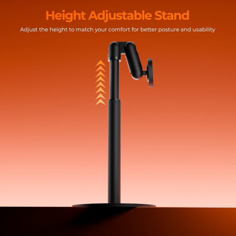 ZEBRONICS Magnetic Mobile Stand ZEB 360° Rotation Height Adjustable Black