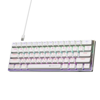 ZEBRONICS Mechanical Keyboard Zeb-Max Ninja 61 Silent Red Switch White