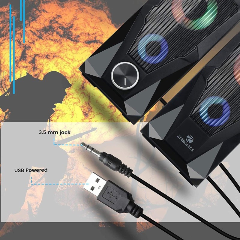 Zebronics Multimedia Speaker Zeb-Warrior 2.0 USB Powered Black
