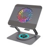 ZEBRONICS NS4000 PRO Rotatable Laptop Stand, Upto 17 Inch, 360° Rotation, Detachable RGB Fan, Carbon Steel