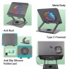 ZEBRONICS NS4000 PRO Rotatable Laptop Stand, Upto 17 Inch, 360° Rotation, Detachable RGB Fan, Carbon Steel