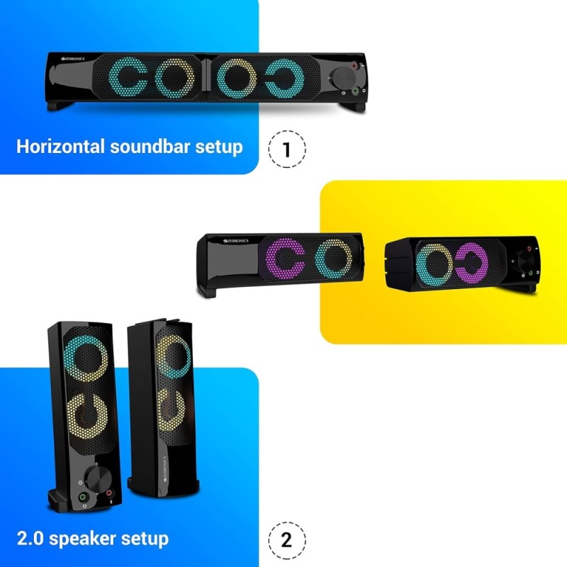ZEBRONICS Speaker GC-RB-2752 10W RMS USB Powered Black