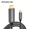 Zebronics Type C to HDMI Cable Zeb-Cha20 4K 60Hz 2M Black