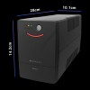ZEBRONICS UPS System Zeb-MLS755 600VA 360W Micro Load Black