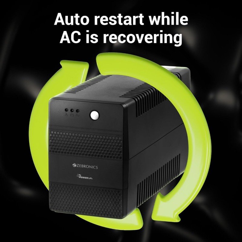 ZEBRONICS UPS U1205 1000VA 600W AVR Black