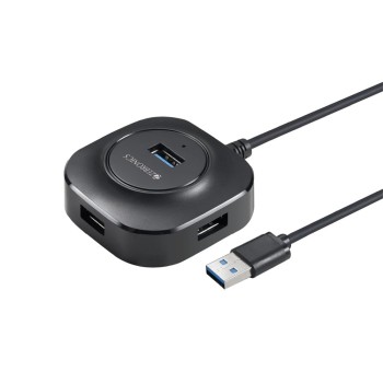 ZEBRONICS USB Hub ZEB-400HB 4 Ports USB 3.0 Black