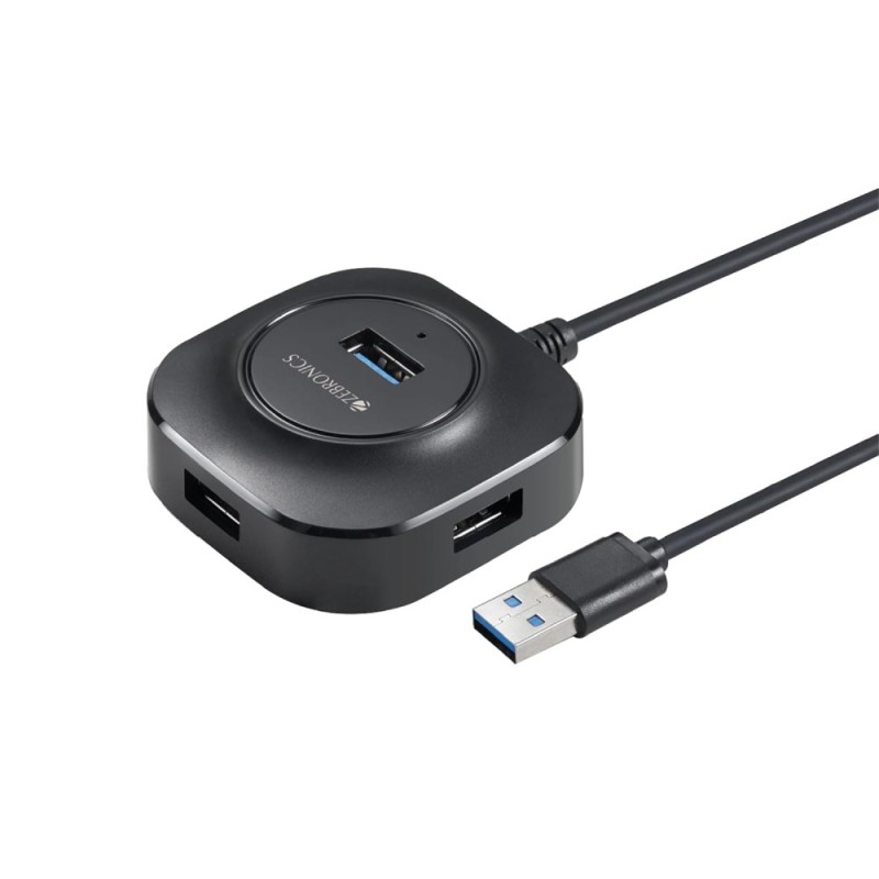 ZEBRONICS USB Hub ZEB-400HB 4 Ports USB 3.0 Black