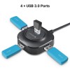ZEBRONICS USB Hub ZEB-400HB 4 Ports USB 3.0 Black