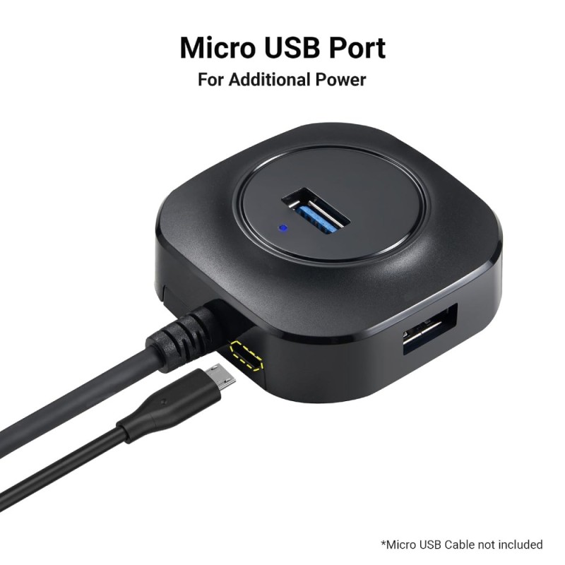 ZEBRONICS USB Hub ZEB-400HB 4 Ports USB 3.0 Black