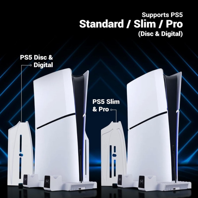 ZEBRONICS Vertical PS5 Docking Station ZEB-PS5SC 3 Level Fan White