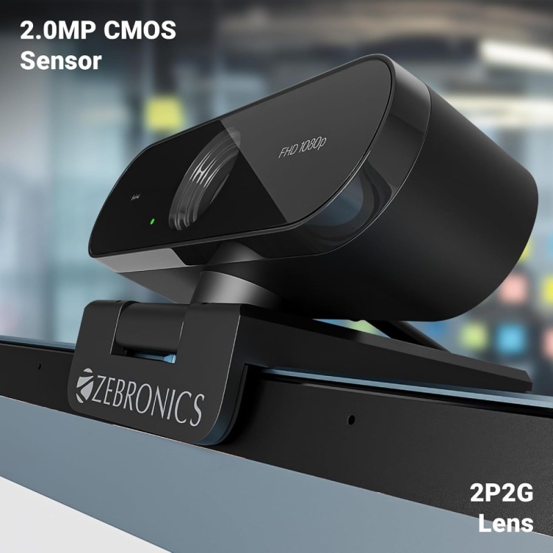 Zebronics Webcam ZEB-LIVE PRO 1080p FHD USB 2MP CMOS
