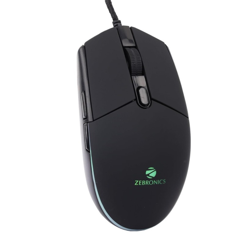 ZEBRONICS Wired Gaming Mouse ZEB-Mouse 4200 DPI 6 Buttons Black
