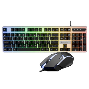 Zebronics Wired Keyboard & Mouse Combo ZEB 104-Key 1200 DPI Ergonomic White+Black