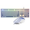 ZEBRONICS Wired Keyboard & Mouse Combo ZEB-War 2 104-Key 1200 DPI White + Blue
