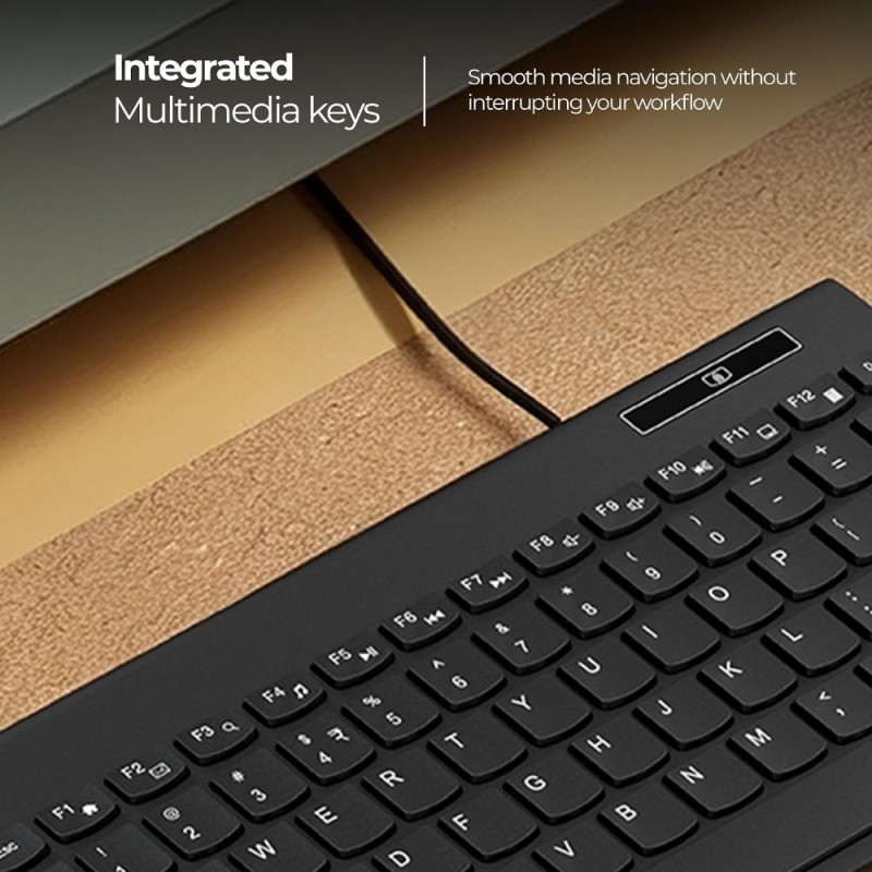 Zebronics Wired Keyboard Zeb 79-Key Layout, USB, Spill-Proof, Black