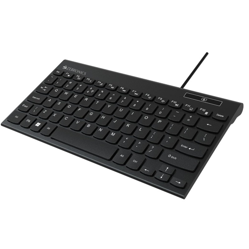 Zebronics Wired Keyboard Zeb 79-Key Layout, USB, Spill-Proof, Black