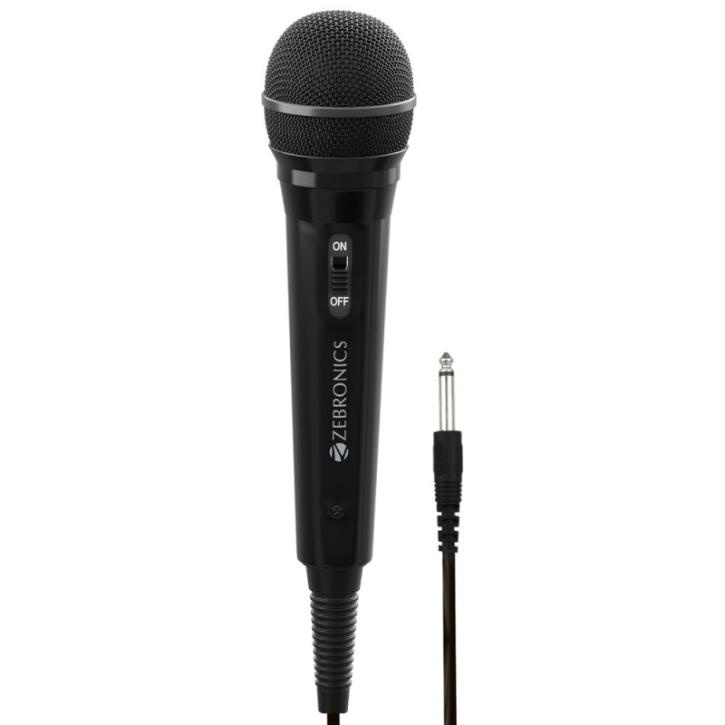 Zebronics Wired Microphone ZEB-MP100 High Sensitivity Dynamic Black