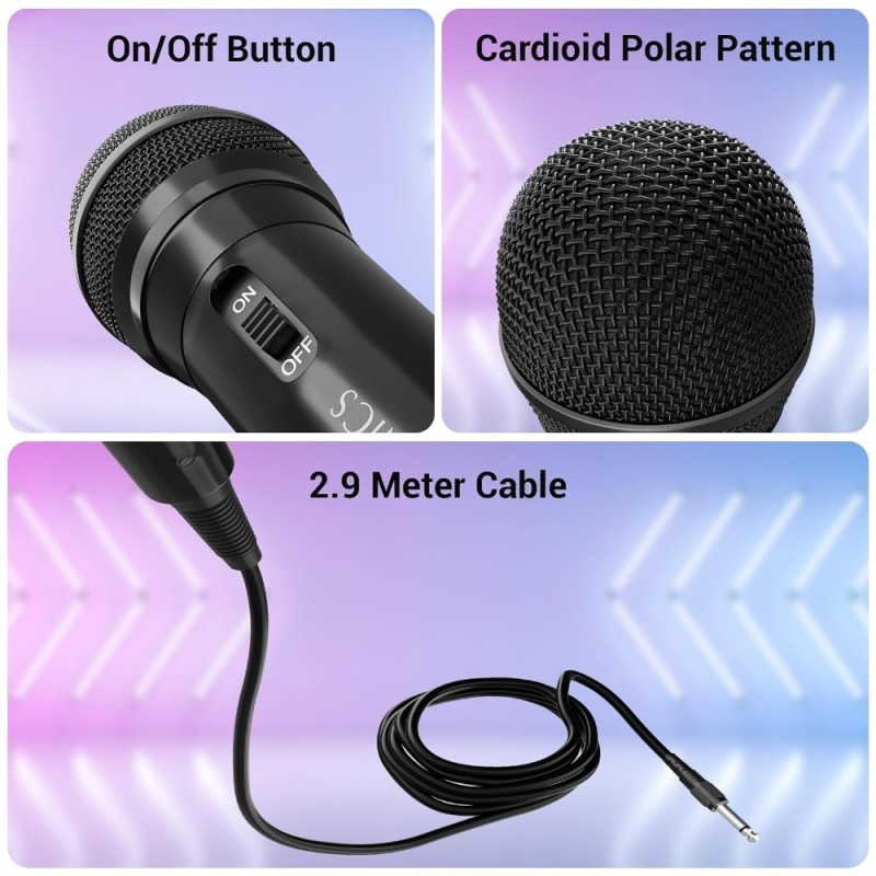 Zebronics Wired Microphone ZEB-MP100 High Sensitivity Dynamic Black