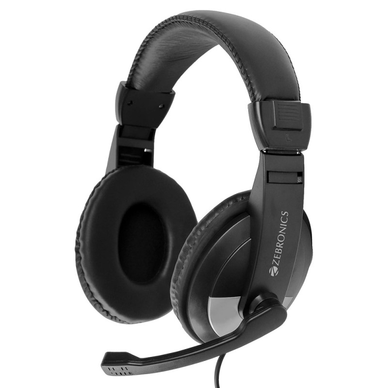ZEBRONICS Wired On Ear Headphone GC-RB-2914 40mm Drivers Black