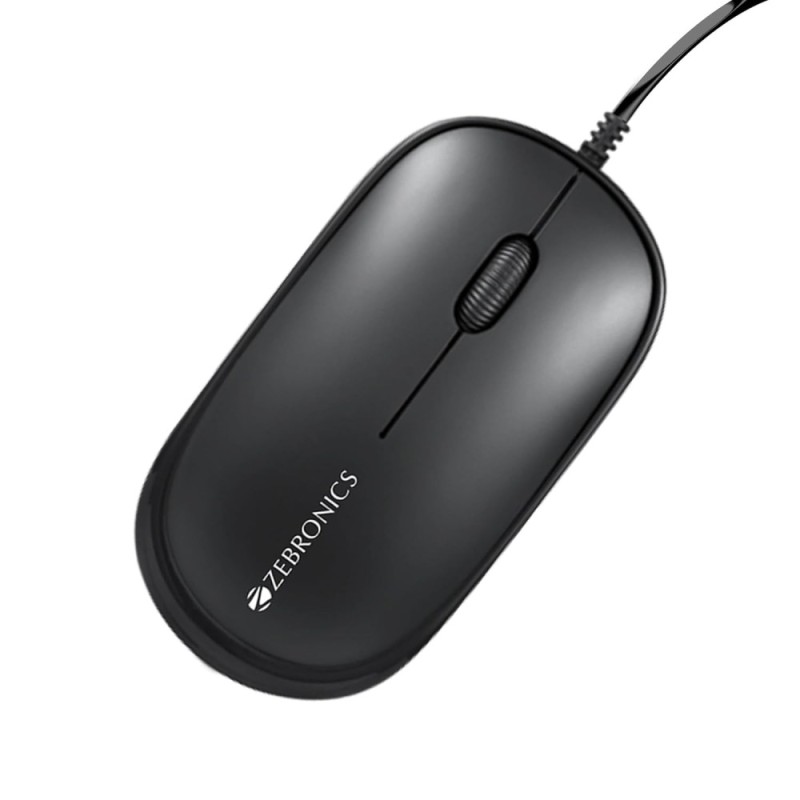 ZEBRONICS Wired USB Keyboard & Mouse Combo ZEB-JUDWAA 880 105 Keys 3 Button Mouse Black