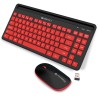 Zebronics Wireless Keyboard and Mouse Combo ZEB-COMPANION 114 2.4GHz Ergonomic Smartphone Holder Red + Black
