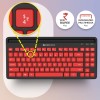 Zebronics Wireless Keyboard and Mouse Combo ZEB-COMPANION 114 2.4GHz Ergonomic Smartphone Holder Red + Black