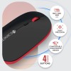 Zebronics Wireless Keyboard and Mouse Combo ZEB-COMPANION 114 2.4GHz Ergonomic Smartphone Holder Red + Black