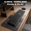 Zebronics Wireless Keyboard & Mouse Combo ZEB 104 Keys 1600 DPI Black