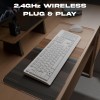 Zebronics Wireless Keyboard & Mouse Combo ZEB 104 Keys Multimedia USB Nano Receiver White