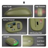 ZEBRONICS Wireless Keyboard & Mouse Combo Zeb-Companion 104 100 Keys Integrated Multimedia Keys Green