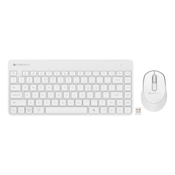 ZEBRONICS Wireless Keyboard & Mouse Combo Zeb-Companion 201 83 Keys White