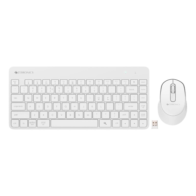 ZEBRONICS Wireless Keyboard & Mouse Combo Zeb-Companion 201 83 Keys White