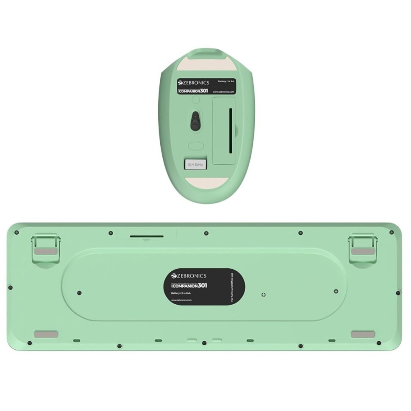 Zebronics Wireless Keyboard & Mouse Combo Zeb-Companion 301 104 Keys 1600 DPI Garden