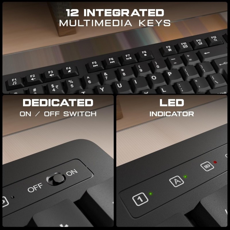 ZEBRONICS Wireless Keyboard ZEB-COMPANION 104 Keys Black